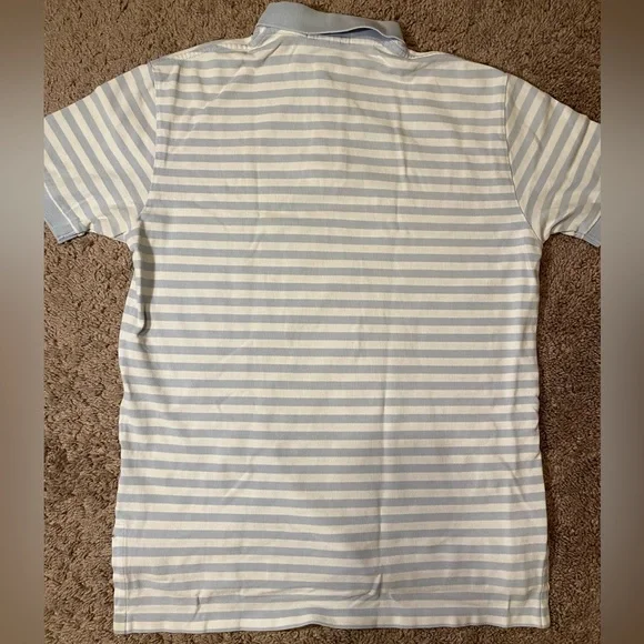 Polo Ralph Lauren Cotton Polo Adult Mens Size Medium Striped Work School Shirt - Picture 7 of 9